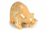 Realistic, Polished Peach Jasper Bear with Fish - Philippines #308416-1